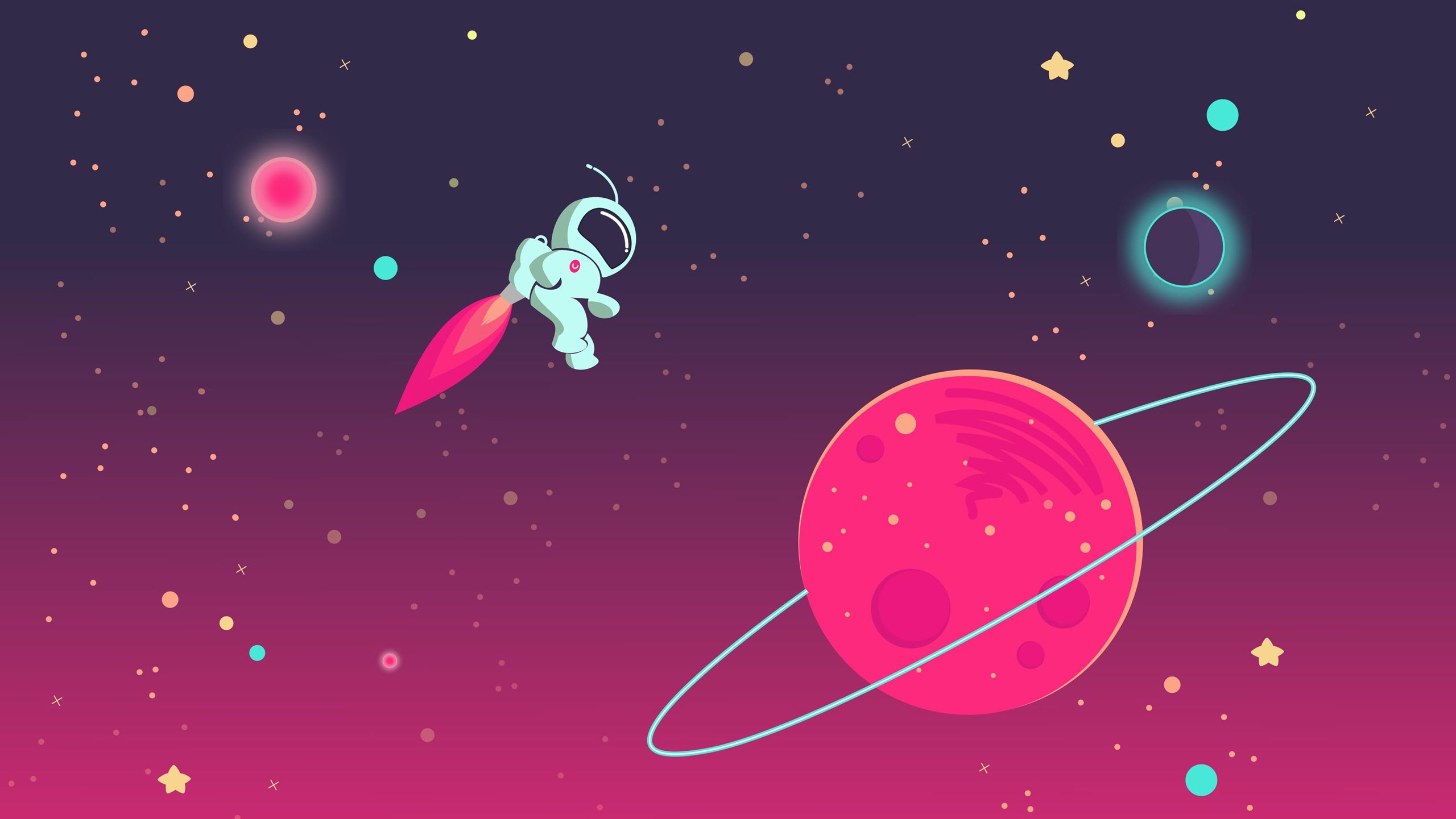 Hình nền phi hành gia chibi cute