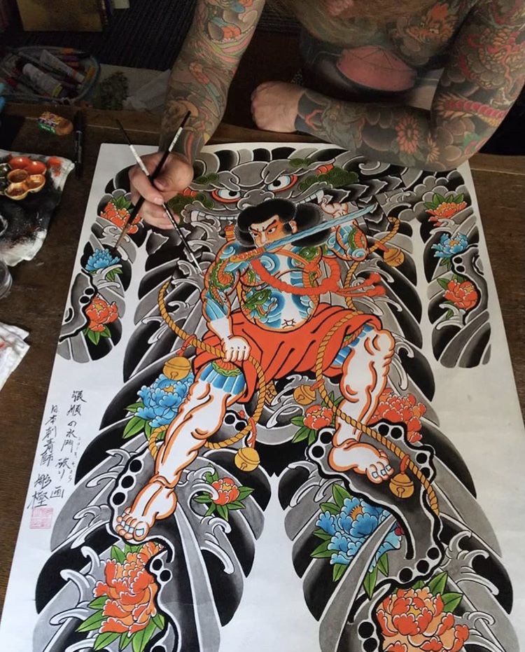 Hình xăm yakuza mini