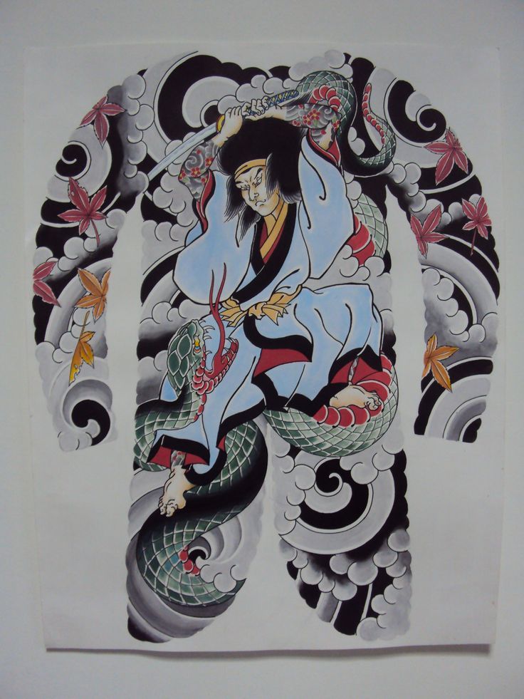 Yakuza tattoo hình xăm nhật cổ full lưng