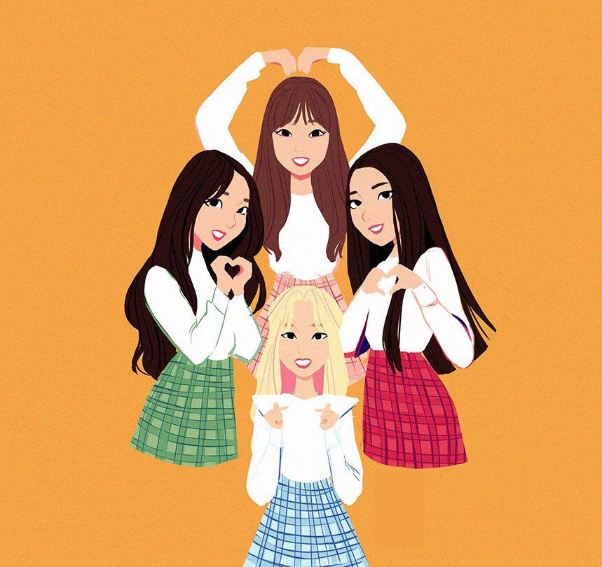 Avatar nhóm 4 người nữ cute