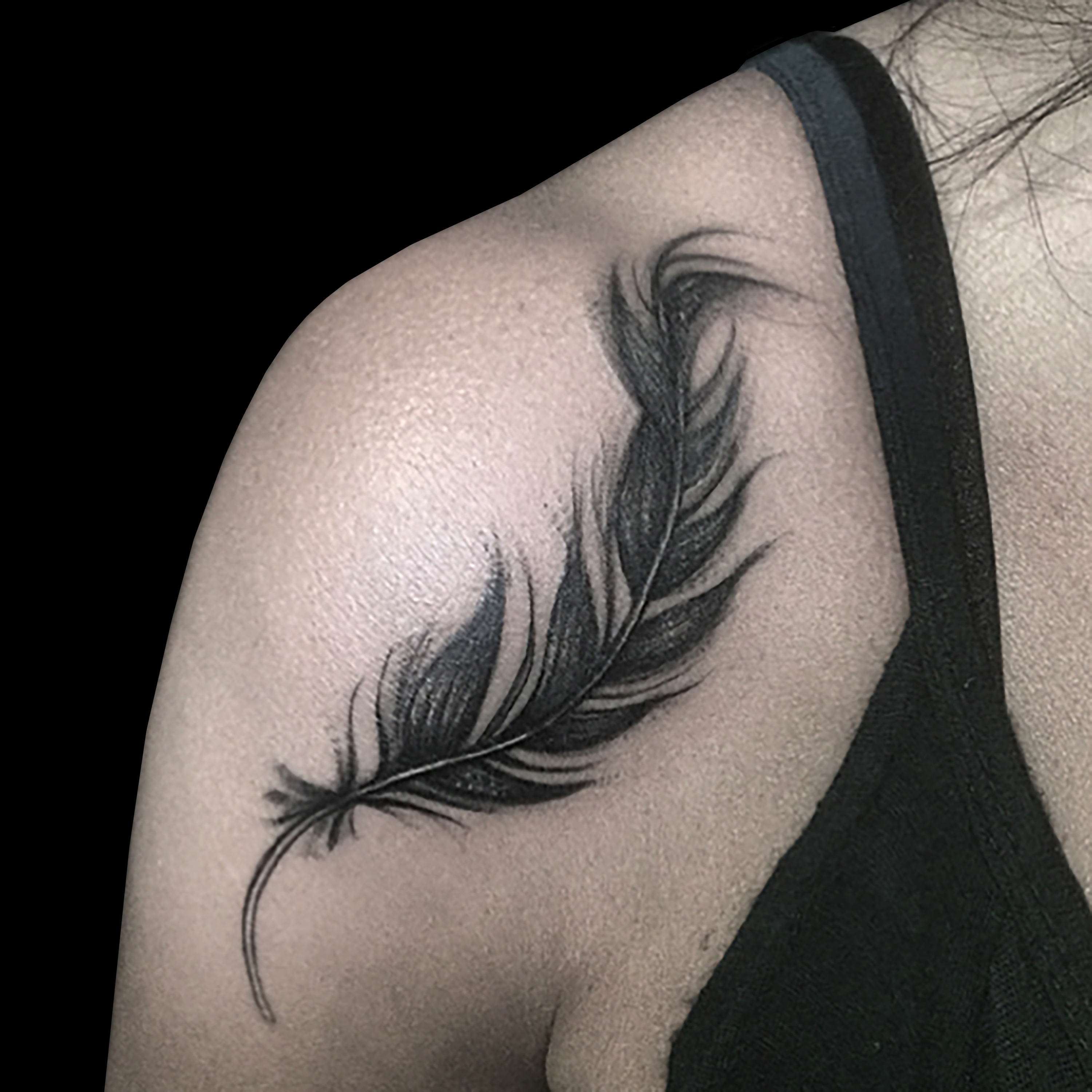 Hình xăm lông vũ mini