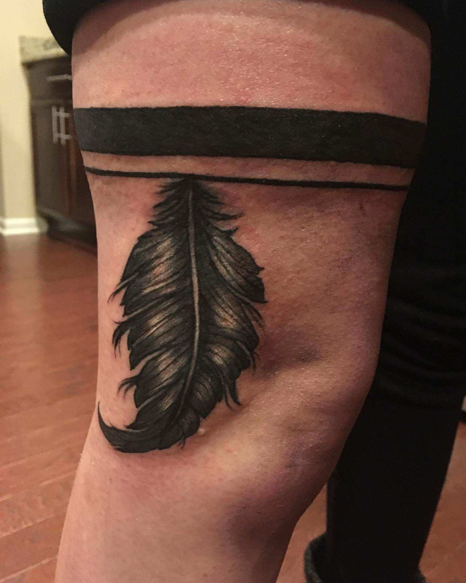 Hình xăm lông vũ mini