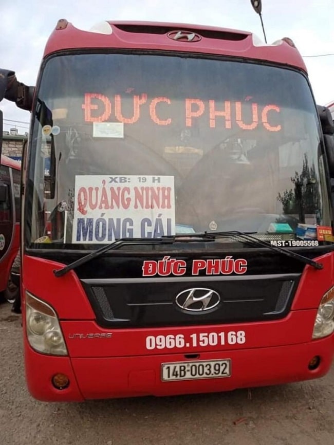 Xe khách Đức Phúc chuyên chạy tuyến Hà Nội đến Tử Quảng Ninh