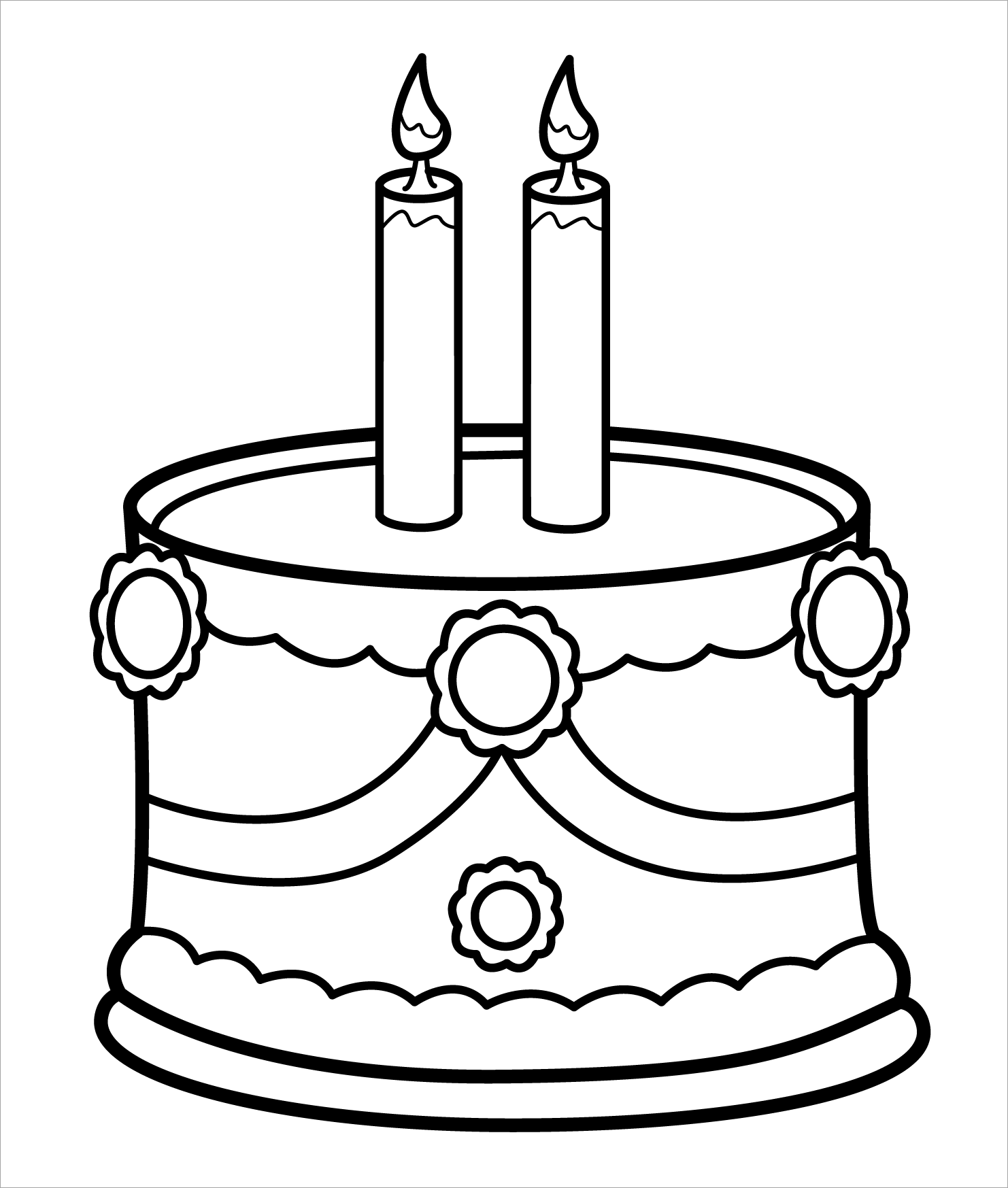 hình vẽ bánh sinh nhật