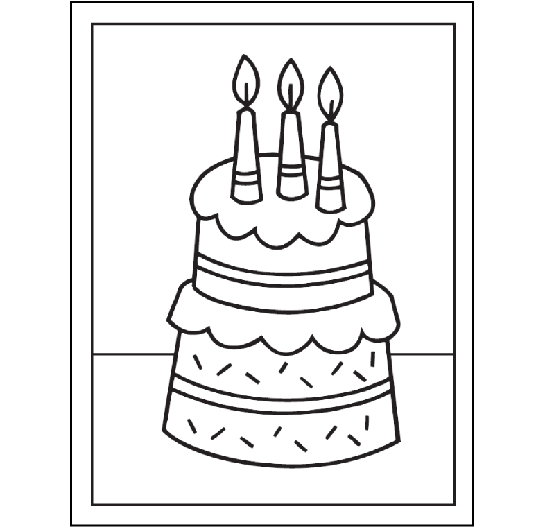 hình vẽ bánh sinh nhật
