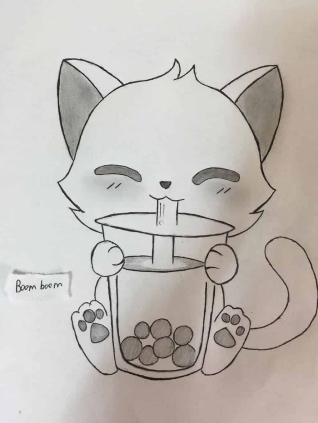 vẽ mèo chibi cute