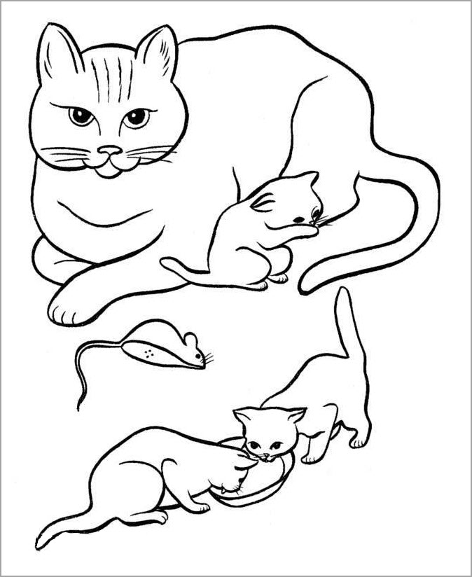hình vẽ con mèo chibi