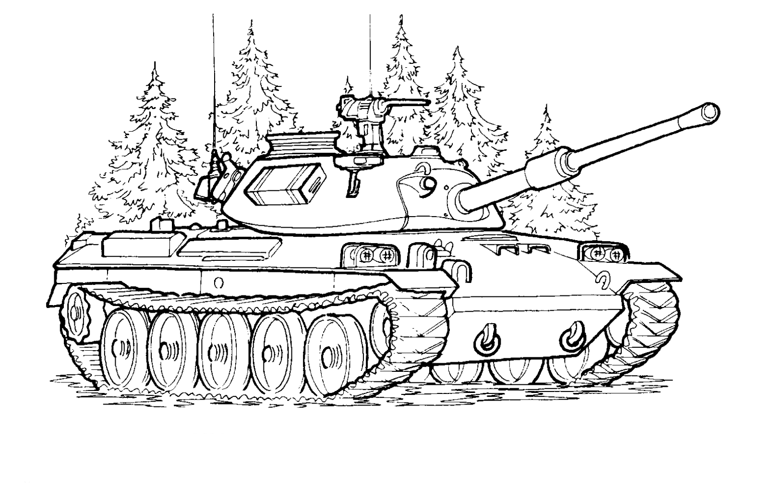 hình vẽ xe tăng
