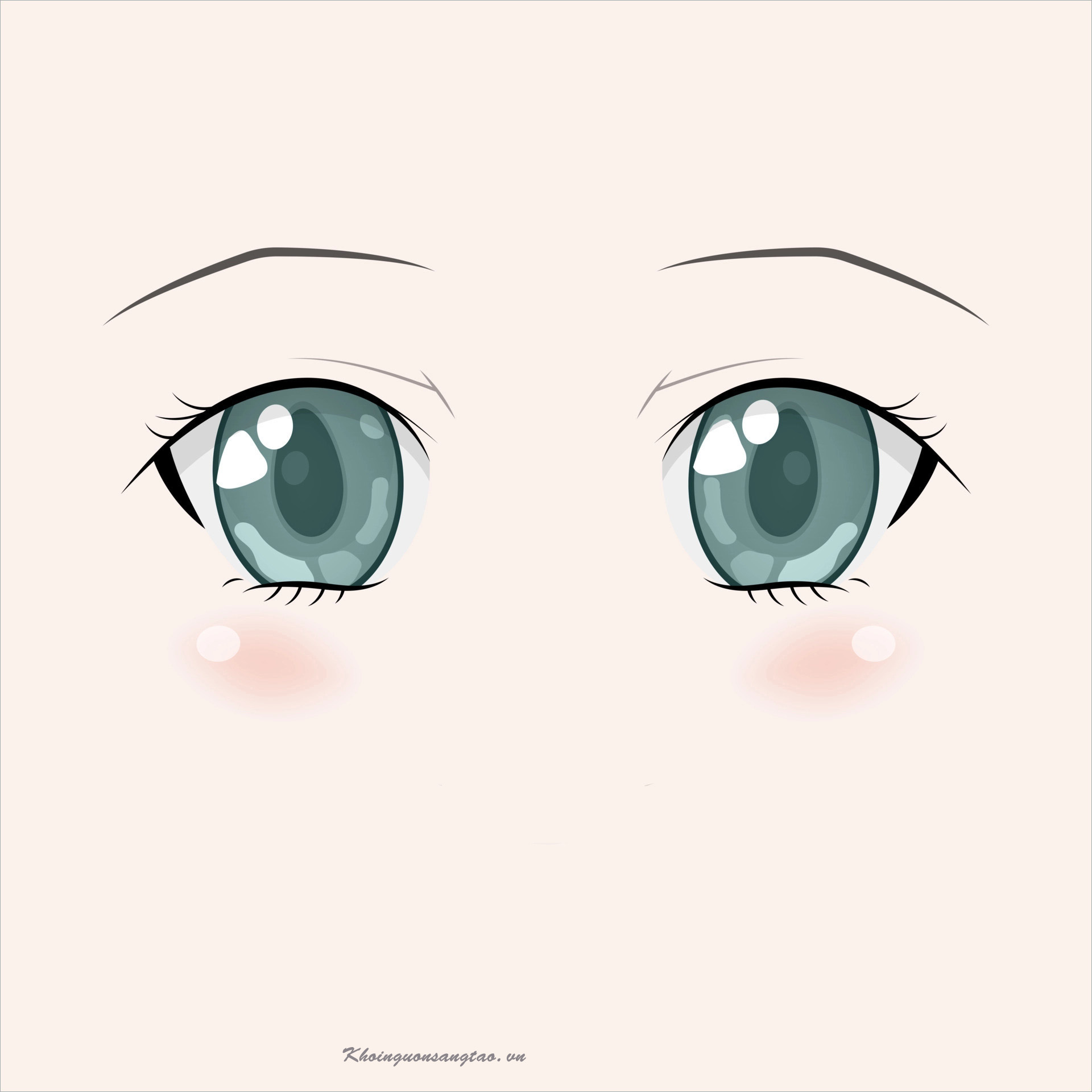 Hình vẽ mắt anime nữ