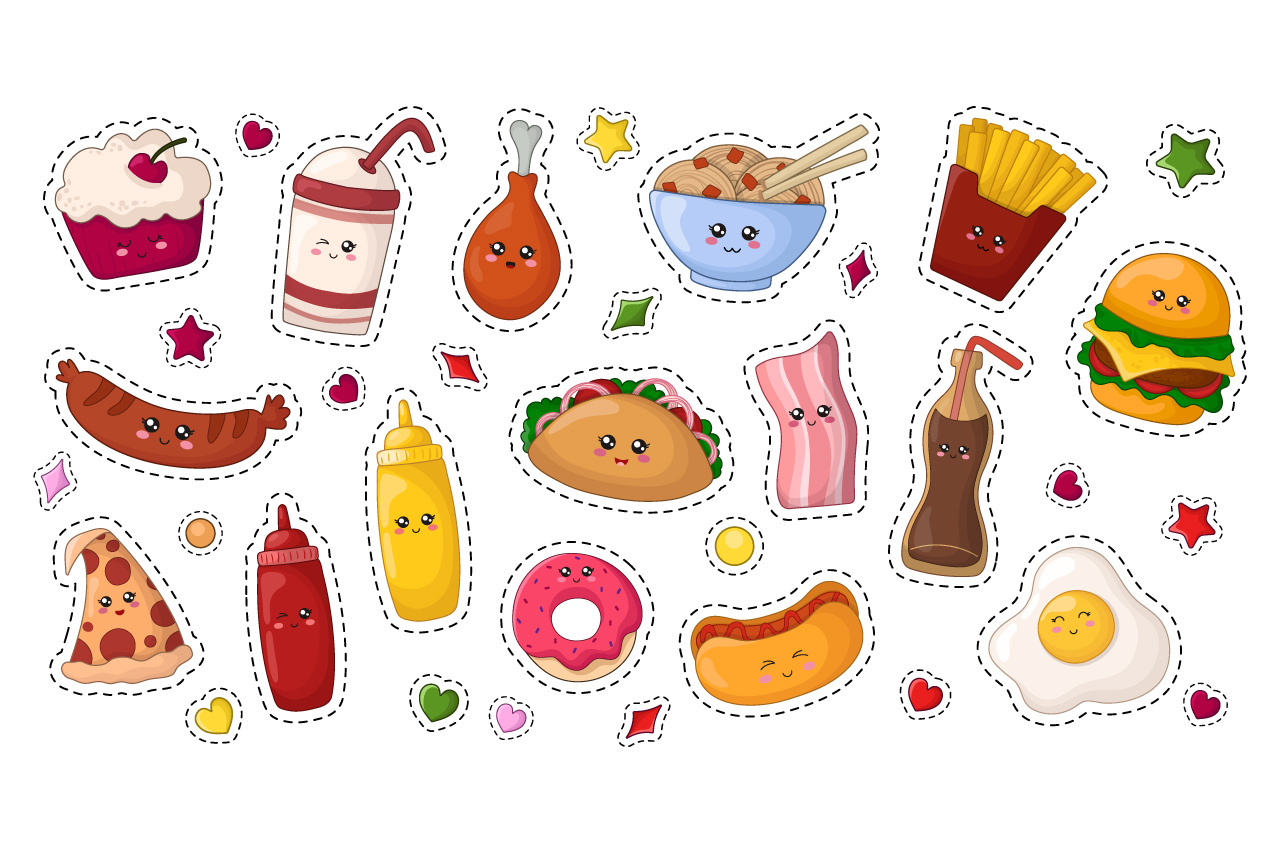 Xem hơn 100 ảnh về hình vẽ sticker cute đồ ăn  NEC