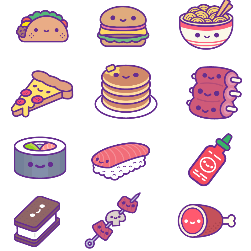Tổng Hợp Mẫu Sticker Cute Food Sticker Đồ Ăn Ngộ Nghĩnh