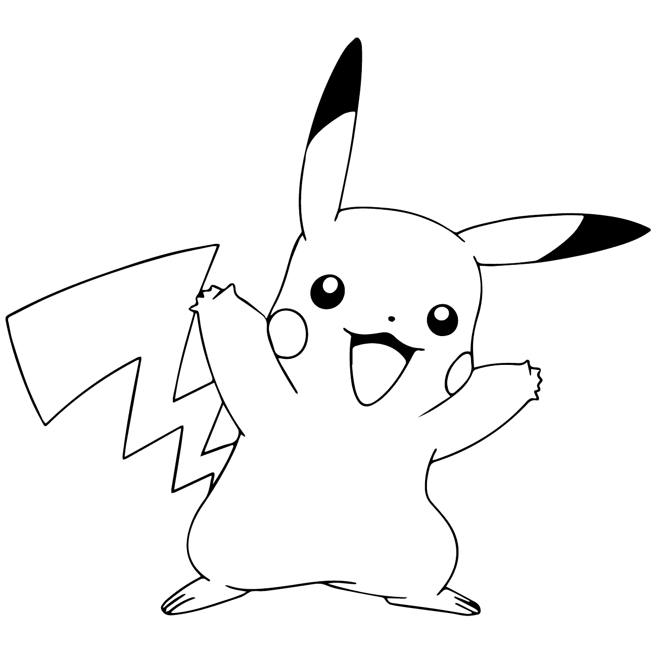 Tô màu Vẽ Pikachu Đơn Giản Theo Các Bước  Trang Tô Màu Cho Bé