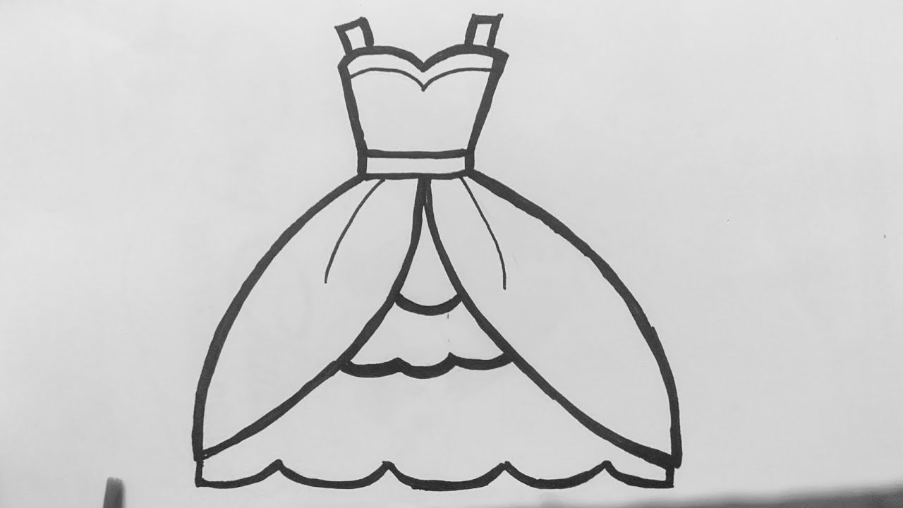 Cách vẽ một chiếc váy dạ hội | Vẽ Từng Nét Nhỏ