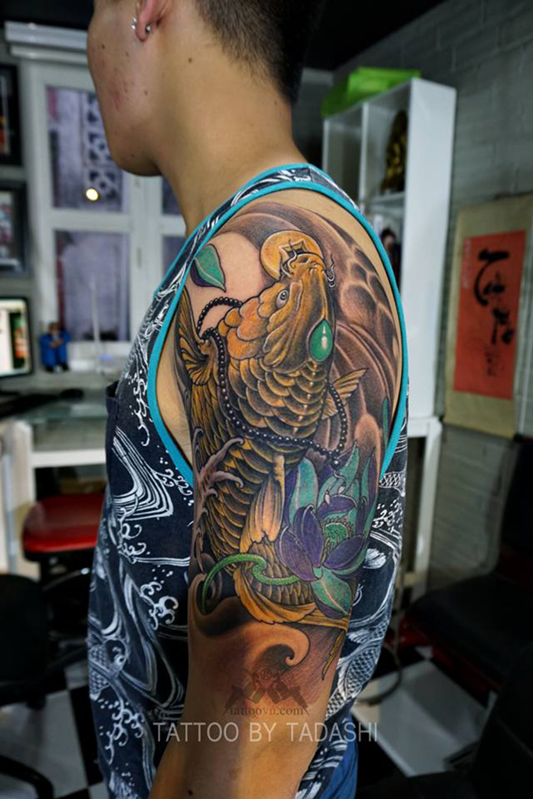 Hình xăm cá chép nhật cổ