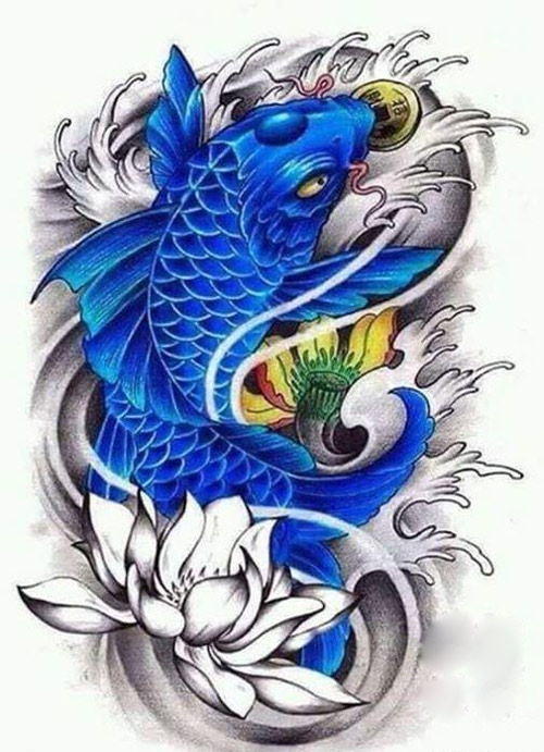 Hình xăm cá chép nhật cổ